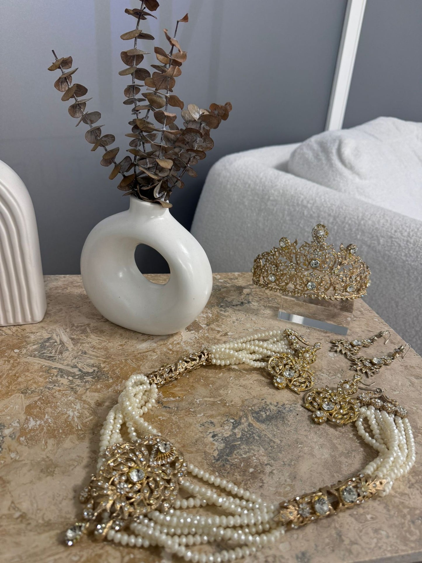 Parure Eclat d'Or et Perle nacrée