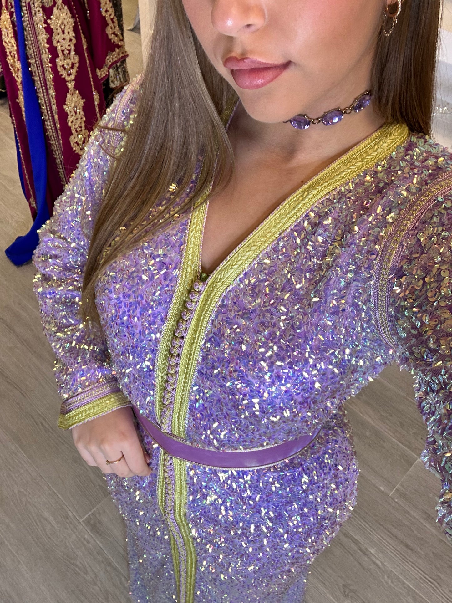Caftan sequin Lila
