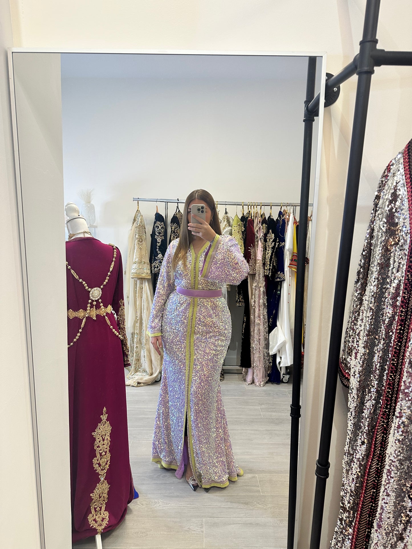 Caftan sequin Lila