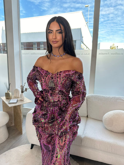 Robe à sequin rose