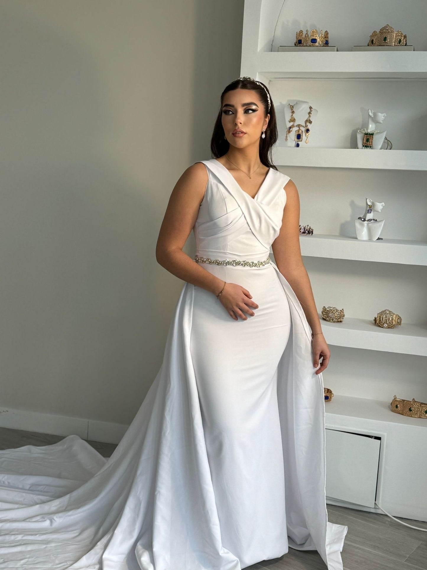 Robe sirène satinée