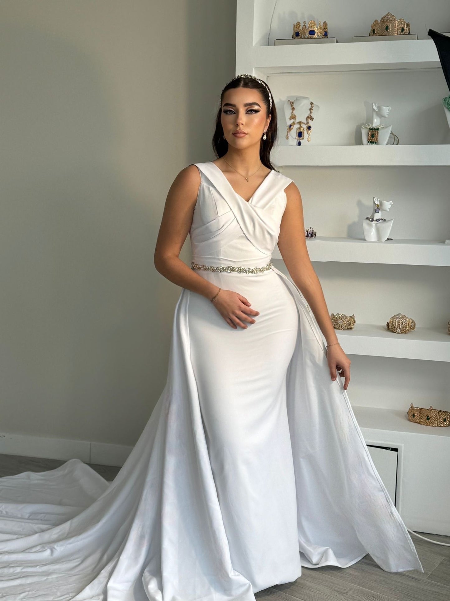 Robe sirène satinée