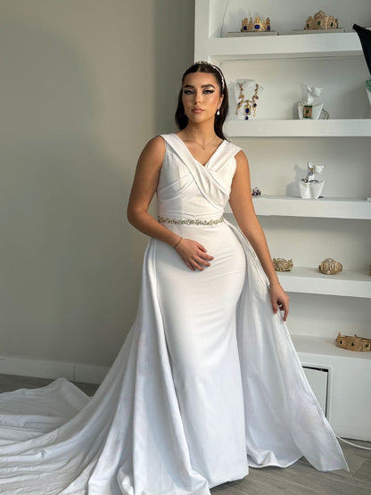 Robe sirène satinée