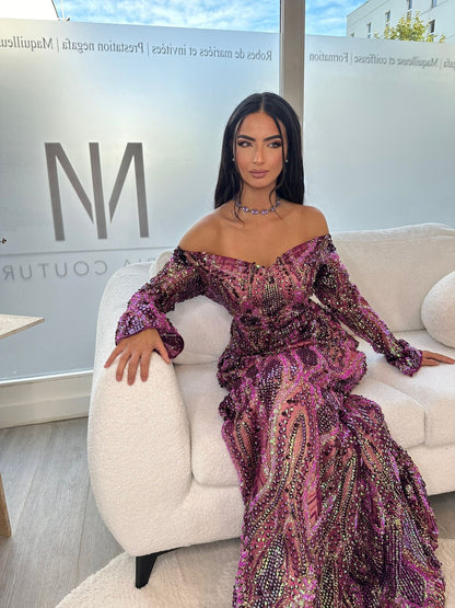 Robe à sequin rose